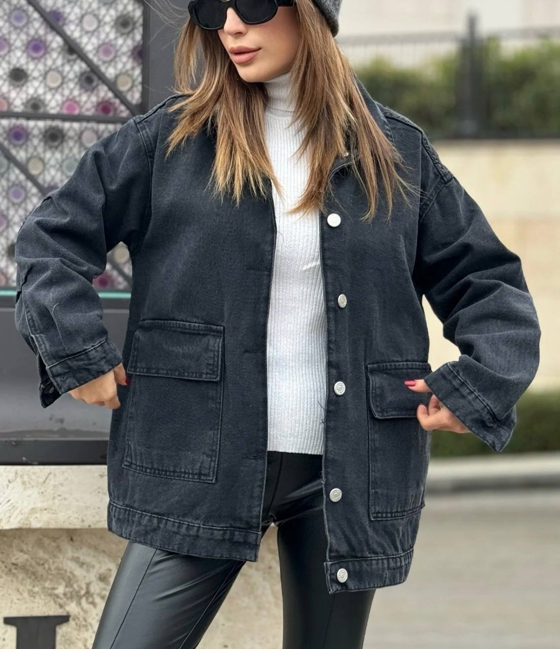 Torba%20Cep%20Kapaklı%20Oversize%20Kesim%20Denim%20Kot%20Ceket