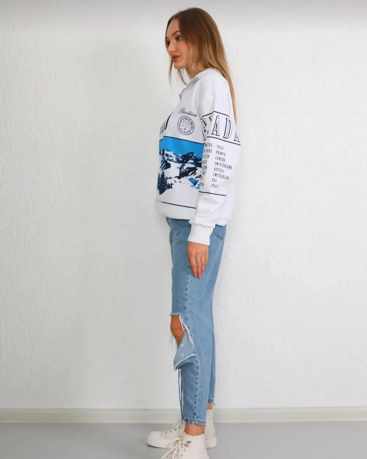 İdaho%20Baskılı%20Fermuarlı%20Yarım%20Boğaz%20Oversize%20Üç%20İp%20Sweatshirt